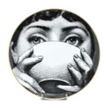 SCREEN-PRINTED PORCELAIN PLATE BY PIERO FORNASETTI 1980s