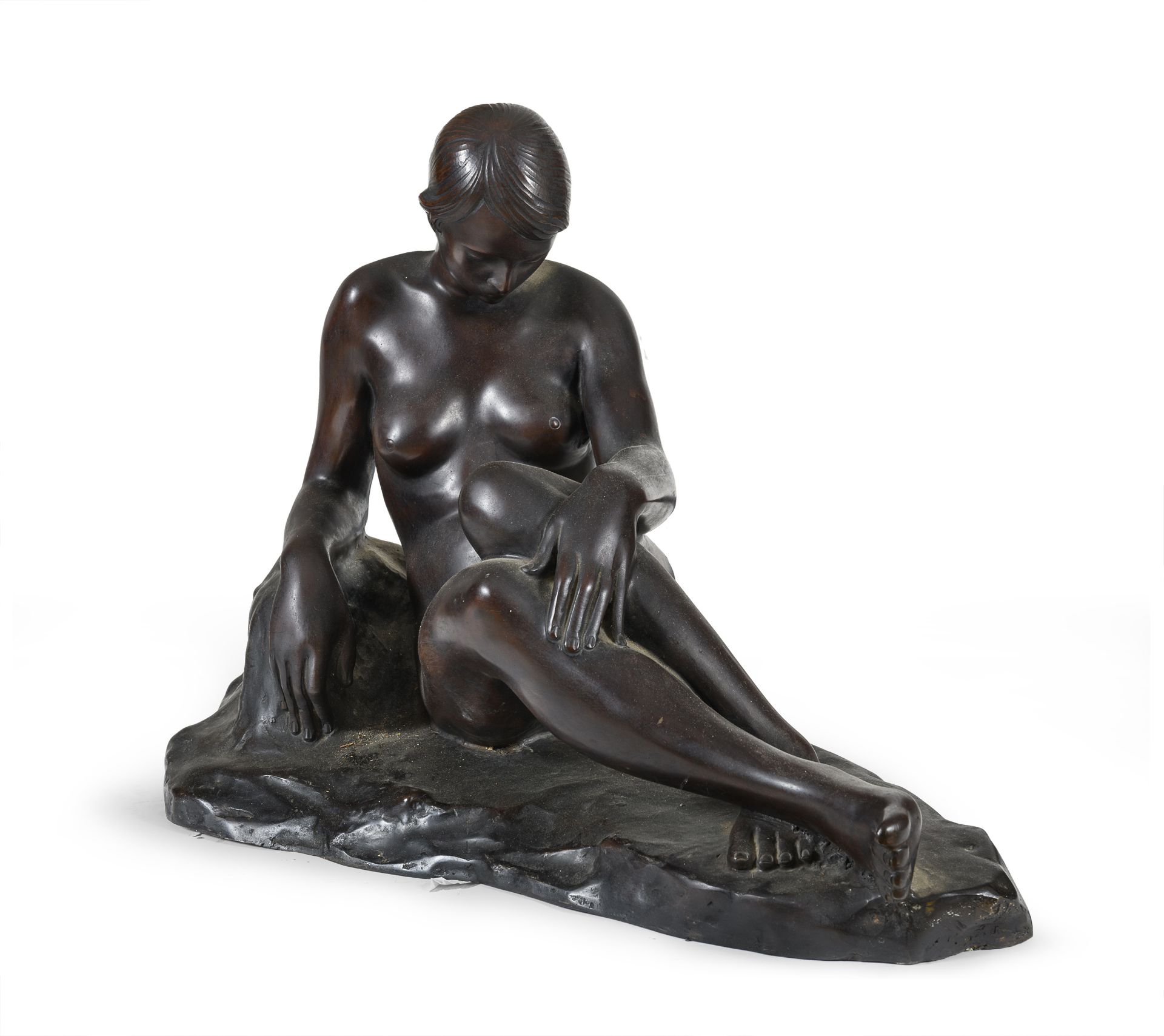 BRONZE NUDE SIGNED 'R. ADAM' EARLY 20TH CENTURY - Image 2 of 2