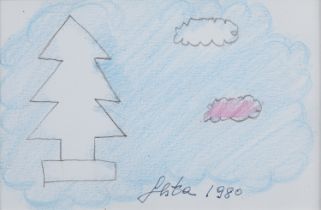 PASTEL AND PENCIL DRAWING BY TANO FESTA 1980