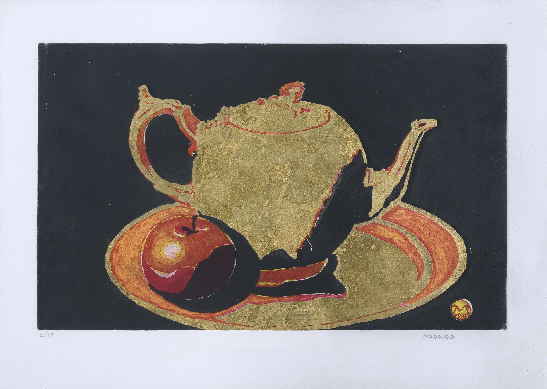 STILL LIFE LITHOGRAPH BY GIUSEPPE MADAUDO