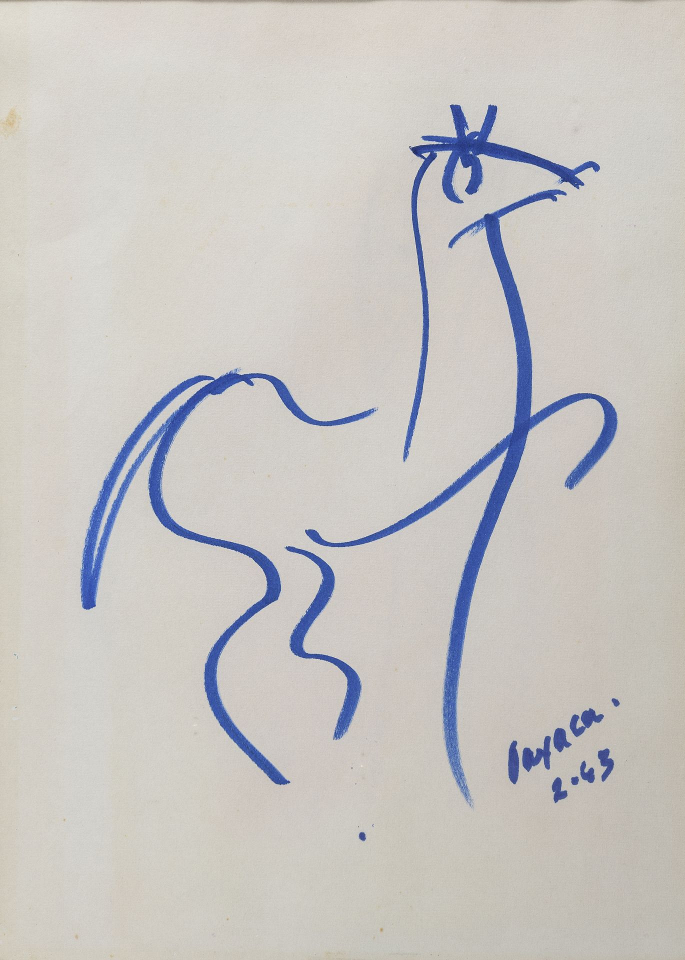 TWO FELT PEN NUDES BY ANTHONY QUINN 1963