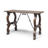 SMALL FARM TABLE IN WALNUT ANTIQUE ELEMENTS