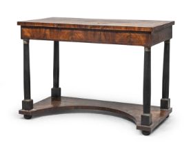 CONSOLE IN WALNUT BRIAR CENTRAL ITALY EMPIRE PERIOD