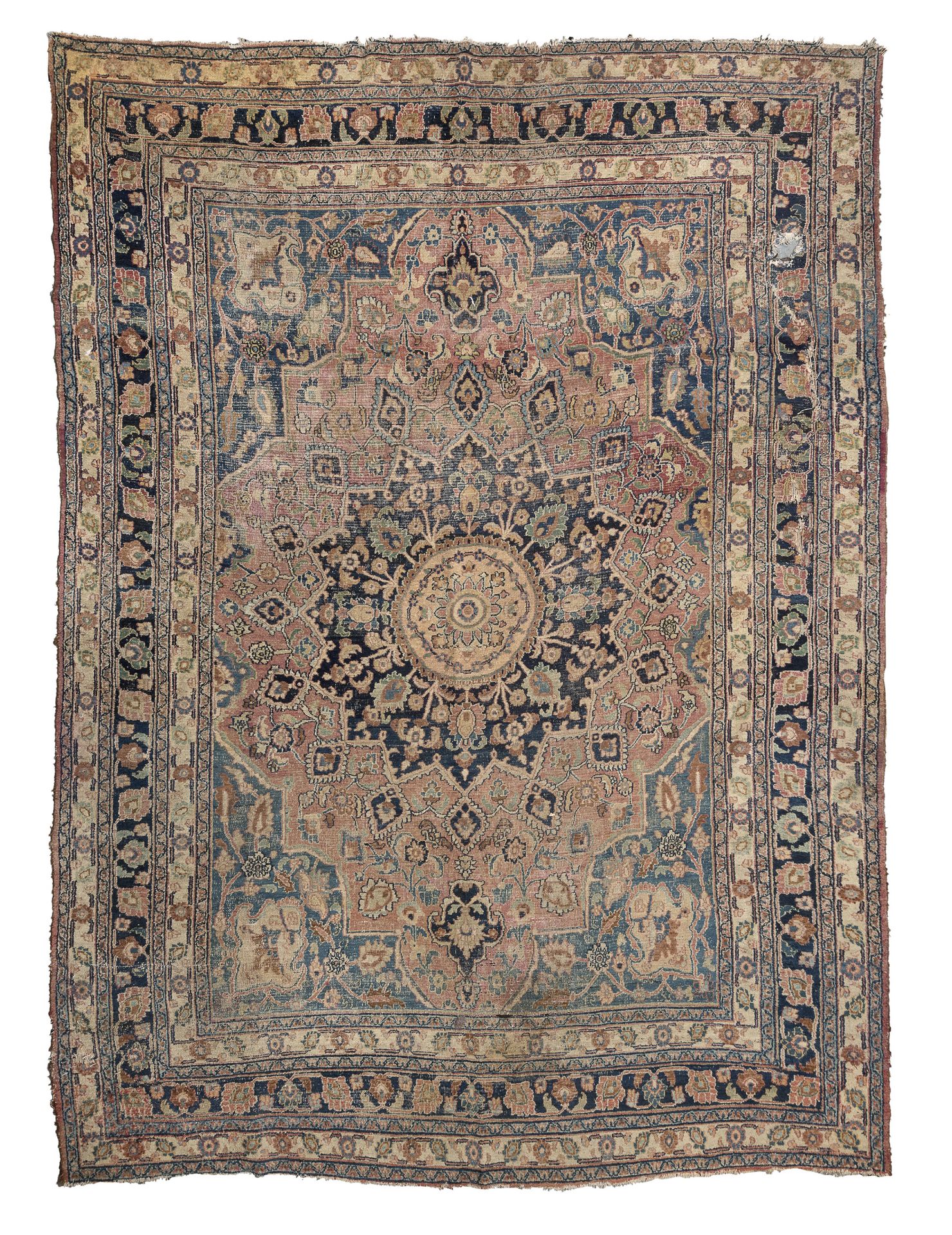 EXTRAORDINARY MAHAL CARPET 19TH CENTURY