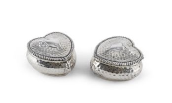 PAIR OF SILVER PILL BOXES BIRMINGHAN 1899