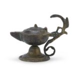 BRONZE OIL LAMP ARCHAEOLOGICAL STYLE, END OF THE 19TH CENTURY