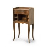 OPEN WALNUT BEDSIDE TABLE EARLY 20TH CENTURY