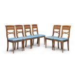 SIX WALNUT CHAIRS 19TH CENTURY