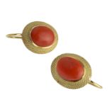 GOLD EARRINGS WITH CORALS