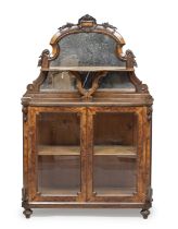 GLASS DOOR DRESSER WITH HUTCH PROBABLY SICILY 19TH CENTURY