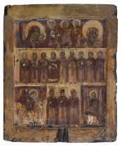 RUSSIAN TEMPERA ICON EARLY 19TH CENTURY