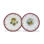 PAIR OF PORCELAIN PLATES END OF THE 19TH CENTURY