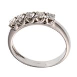 WHITE GOLD RIVIERE RING WITH FIVE DIAMONDS