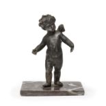 SMALL SILVER-PLATED BRONZE SCULPTURE 19TH CENTURY