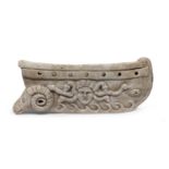 ROMAN SMALL SHIP SCULPTURE ARCHAEOLOGICAL STYLE EARLY 20TH CENTURY