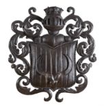 METAL PARIETAL COAT OF ARMS END OF THE 19TH CENTURY