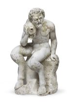 SCULPTURE IN WHITE MARBLE ROMAN STYLE END OF THE 19TH CENTURY