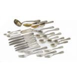 SILVER CUTLERY SET ITALY SECOND HALF OF THE 20TH CENTURY