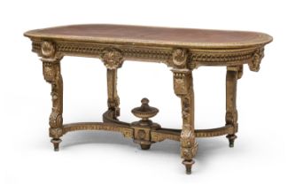 GILTWOOD TABLE PROBABLY FRANCE NAPOLEON III