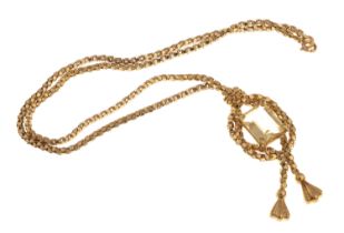 GOLD NECKLACE WITH CENTRAL HARDSTONE