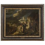 OIL PAINTING BY FOLLOWER OF SALVATOR ROSA 17TH CENTURY