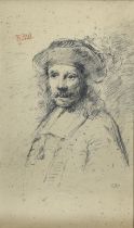 PENCIL DRAWING BY REMBRANDT'S FOLLOWER
