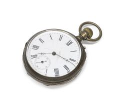 SILVER POCKET WATCH AUBERT GÈNEVE END OF 19TH CENTURY