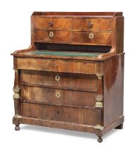 DESK WITH HUTCH AND DRAWERS FRANCE RESTORATION PERIOD