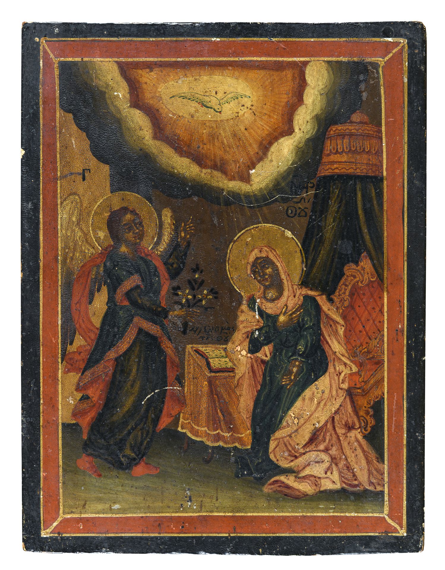 RUSSIAN OIL ICON END OF THE 18TH CENTURY