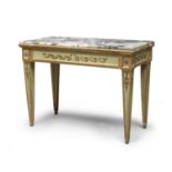 GREEN LACQUERED WOODEN CONSOLE MARCHE END OF THE 18TH CENTURY
