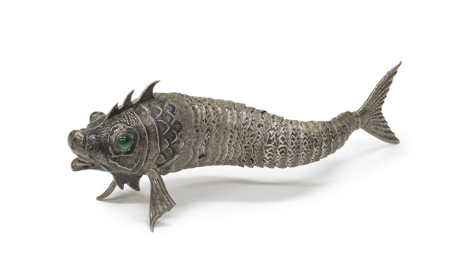 SILVER FISH PROBABLY SPAIN EARLY 20TH CENTURY