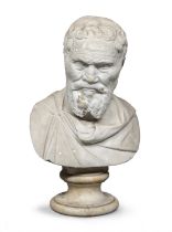 MARBLE BUST OF MICHELANGELO BY DANIELE RICCIARELLI known as DANIELE DA VOLTERRA, follower of