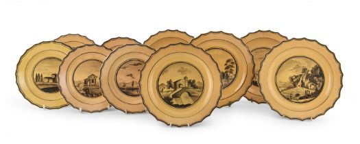 SET OF EARTHENWARE DISHES GIUSTINIANI EARLY 19TH CENTURY