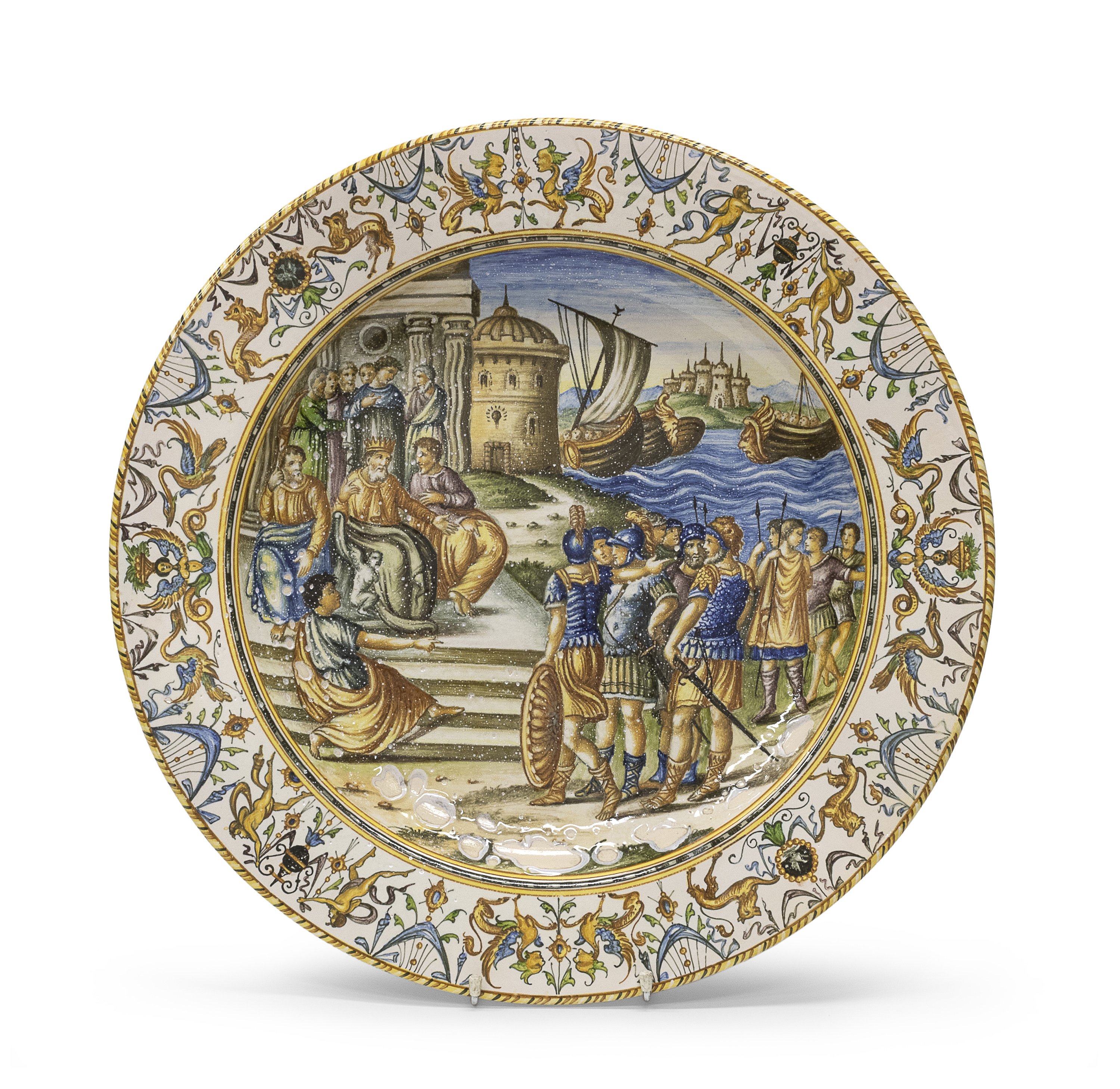 CERAMIC PLATE MOLARONI PESARO END OF THE 19TH CENTURY