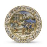 CERAMIC PLATE MOLARONI PESARO END OF THE 19TH CENTURY