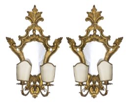 PAIR OF GILTWOOD MIRRORS 19th CENTURY