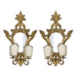 PAIR OF GILTWOOD MIRRORS 19th CENTURY