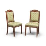 BEAUTIFUL PAIR OF MAHOGANY CHAIRS END OF THE 19TH CENTURY