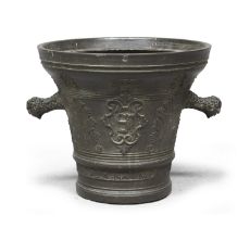 BIG BRONZE MORTAR BOLOGNA DATED 1714