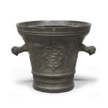 BIG BRONZE MORTAR BOLOGNA DATED 1714