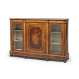 OLIVE BRIAR GLASS DOOR SIDEBOARD 19th CENTURY FRANCE