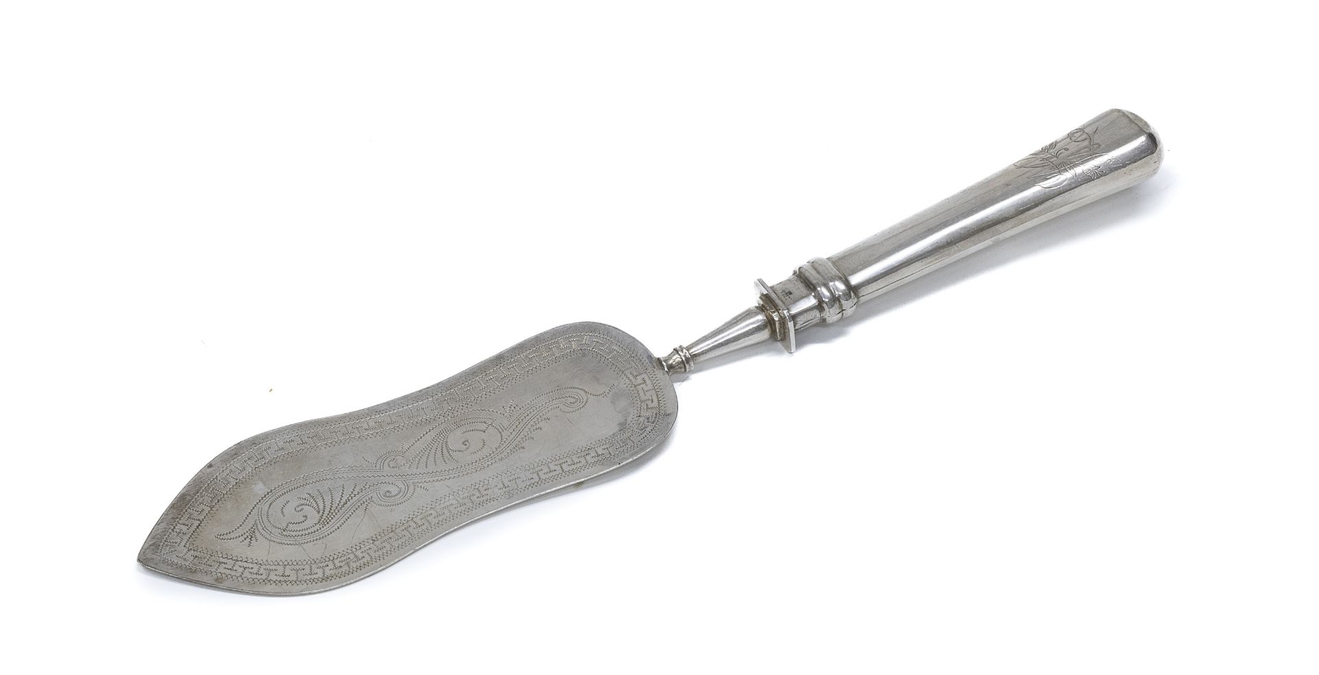SILVER CAKE SERVER NORTHERN EUROPE END OF THE 19TH CENTURY
