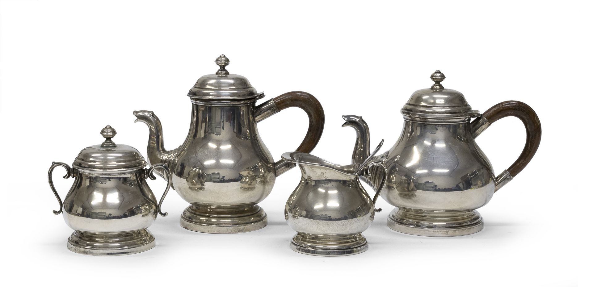 SILVER TEA AND COFFEE SET ALESSANDRIA PUNCH 1944/1968