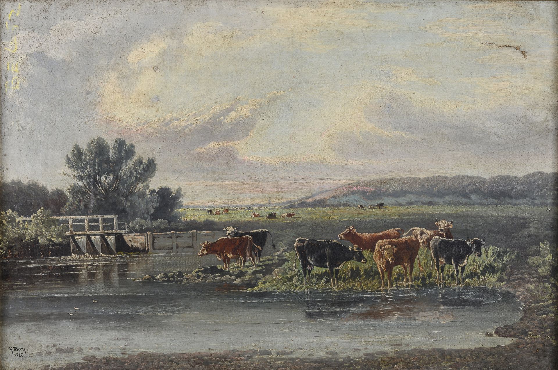 ENGLISH OIL PAINTING END OF THE 19TH CENTURY