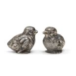 PAIR OF SILVER PLACEHOLDERS ITALY END OF THE 20TH CENTURY