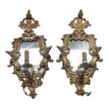 BEAUTIFUL PAIR OF GILTWOOD MIRRORS PIEDMONT 18TH CENTURY