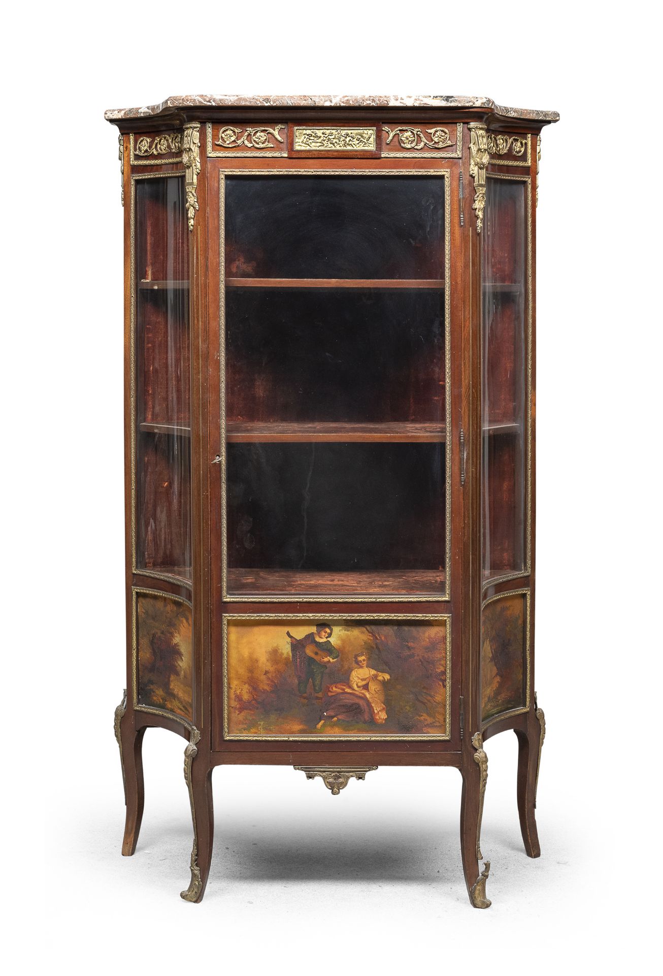 MAHOGANY DISPLAY CABINET VERNET-MARTIN, 19th CENTURY FRANCE