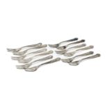 TWELVE SILVER FISH CUTLERY ITALY PUNCH 1944/1968