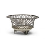 SILVER BASKET ITALY approx. 1950.