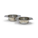 PAIR OF SILVER WINE TASTERS ITALY approx. 1940